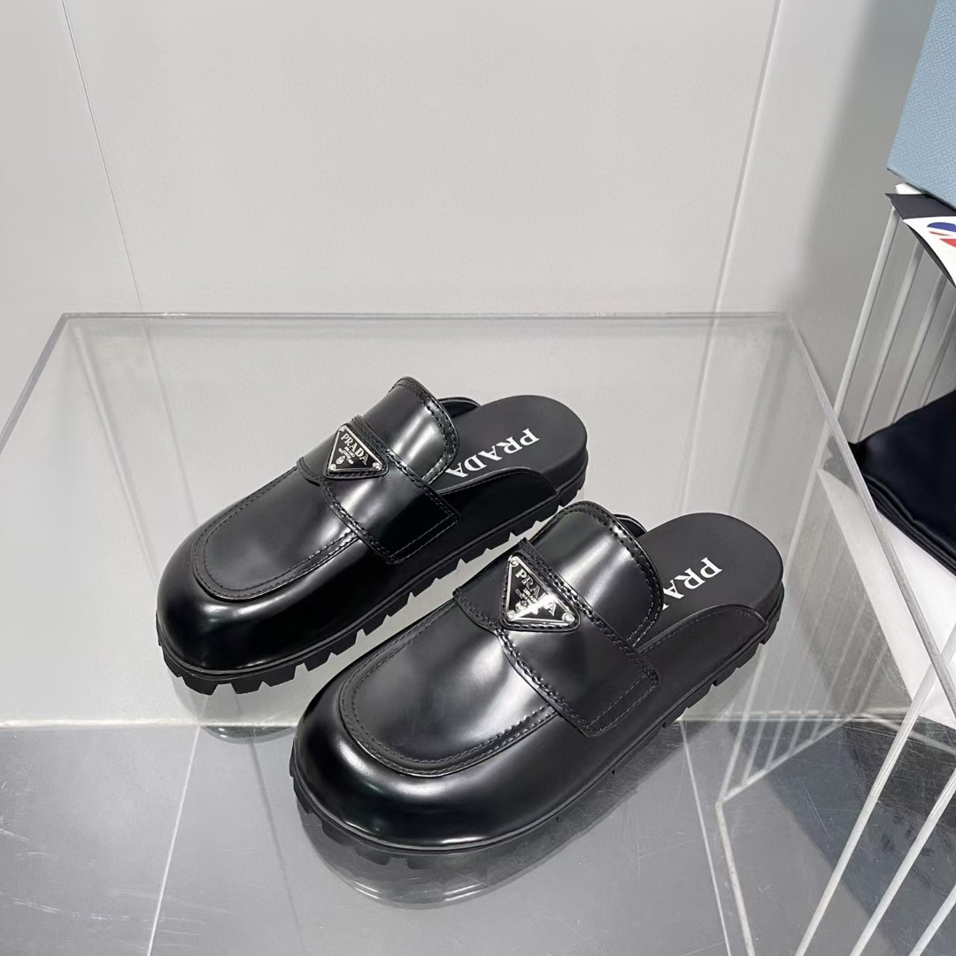 Prada Leather Sabots - 