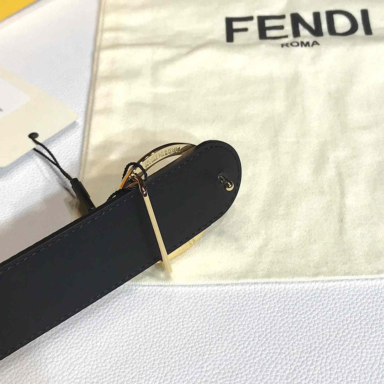 Fendi Black Leather Belt - 