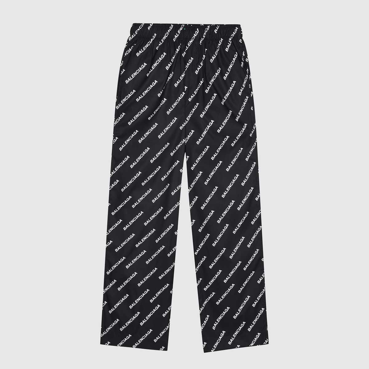 Balenciaga Logo Print Pyjama Trousers - DesignerGu