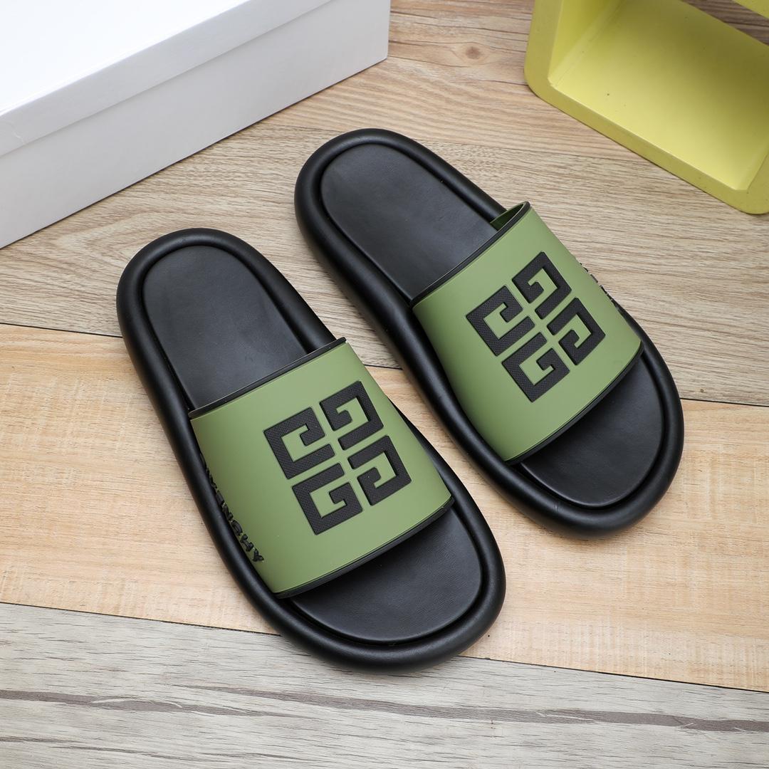 Givenchy 4G Logo Rubber Slides Sandals - 