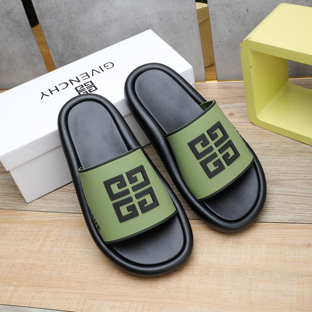Givenchy 4G Logo Rubber Slides Sandals - 