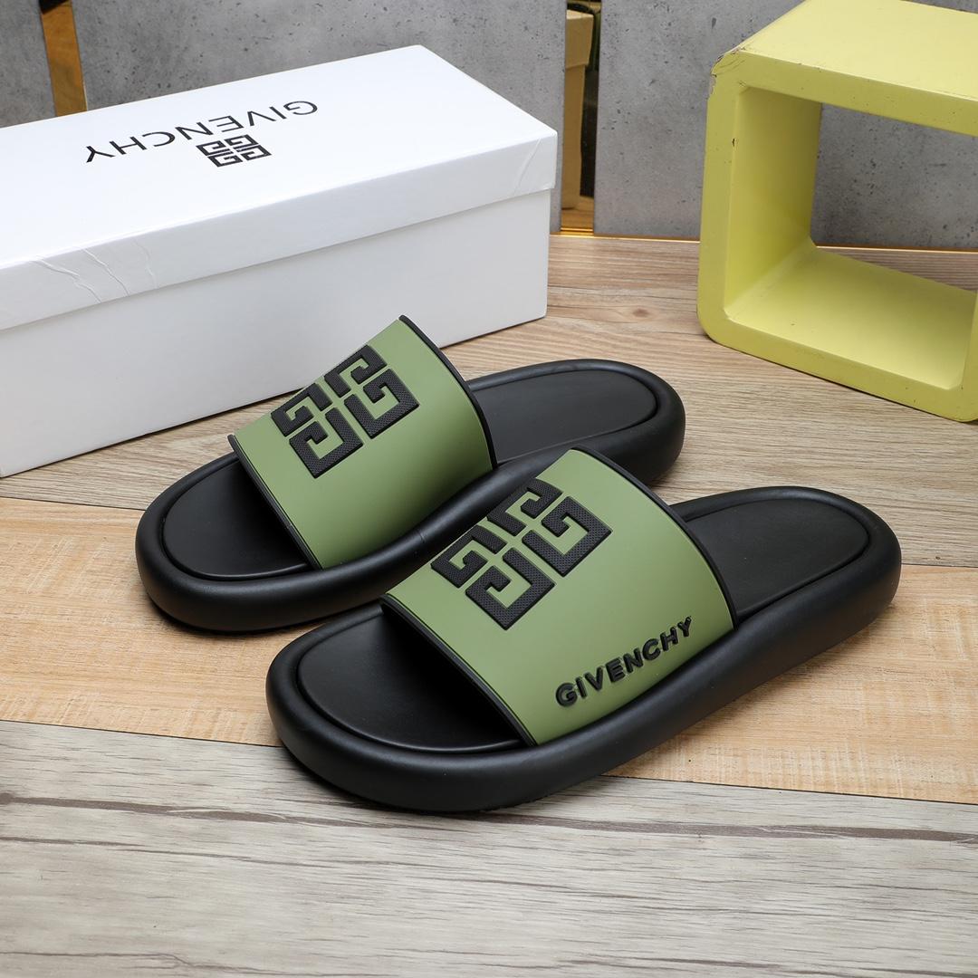 Givenchy 4G Logo Rubber Slides Sandals - 