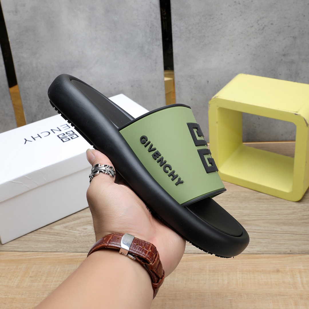 Givenchy 4G Logo Rubber Slides Sandals - 