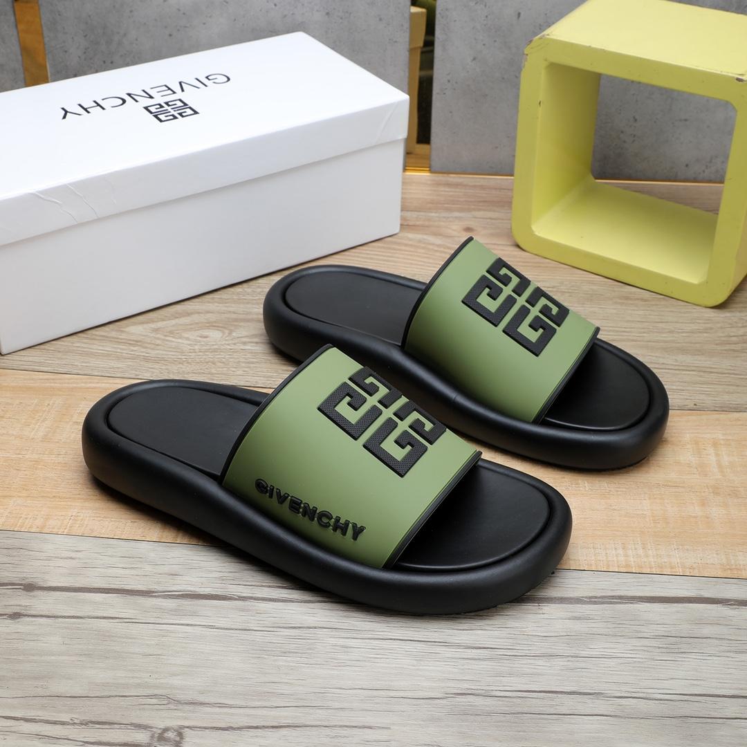 Givenchy 4G Logo Rubber Slides Sandals - 