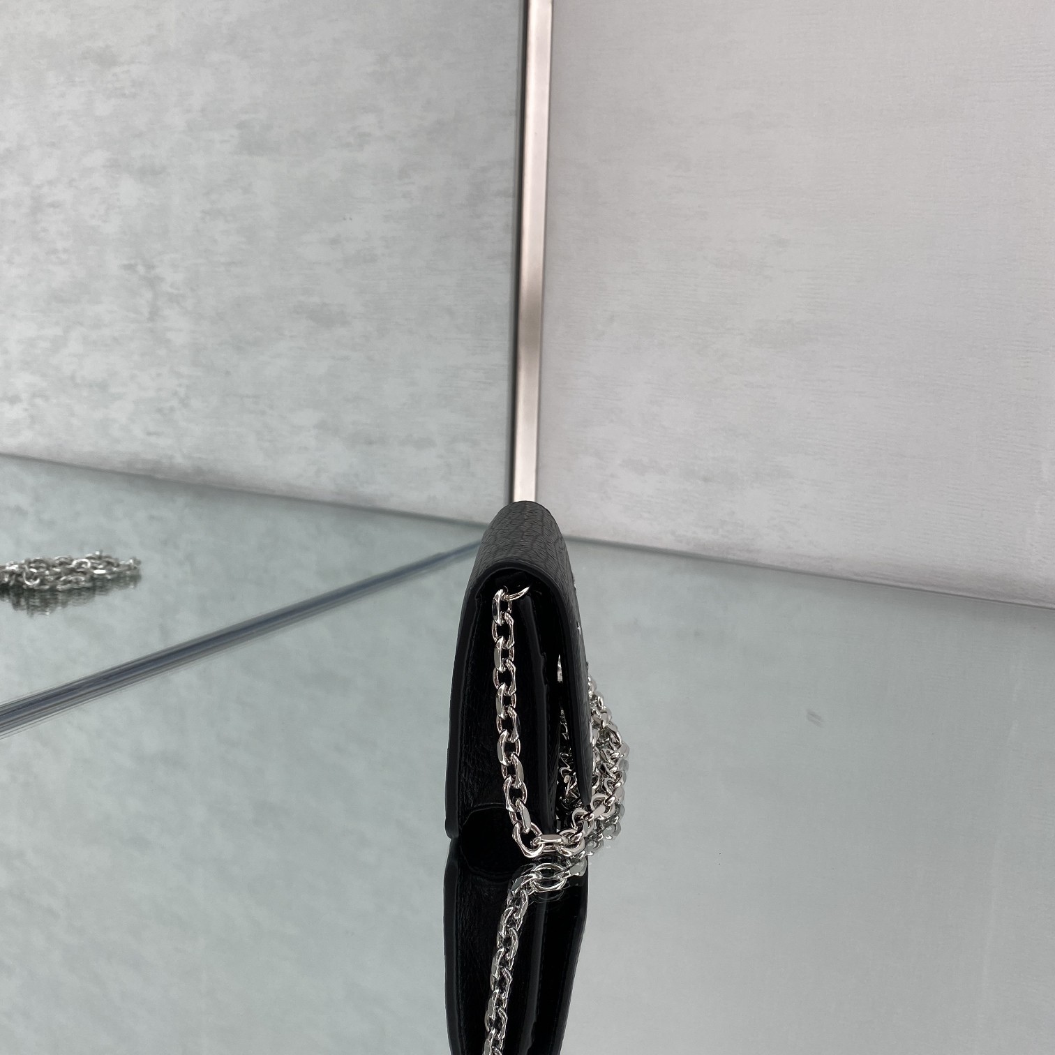 Maison Margiela Black Small Chain Strap Wallet Bag(10x9x3cmm) - 