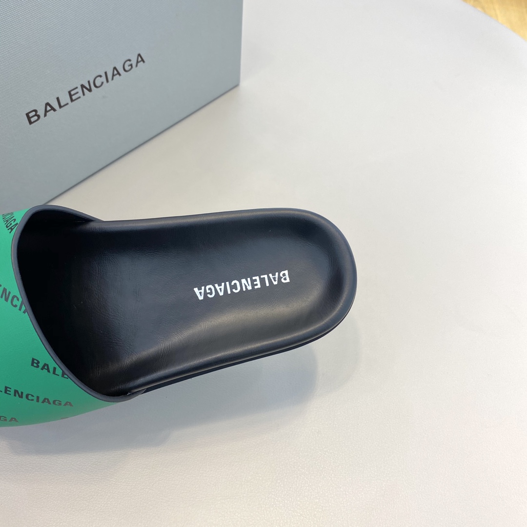 Balenciaga Logo Slide Sandal  - 