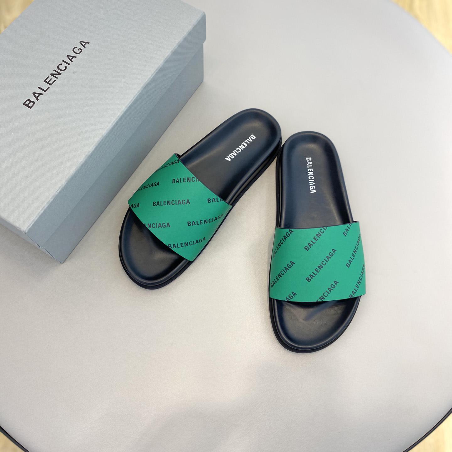 Balenciaga Logo Slide Sandal  - 