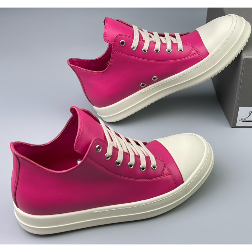 Rick Owens  Leather Low Sneakers - 