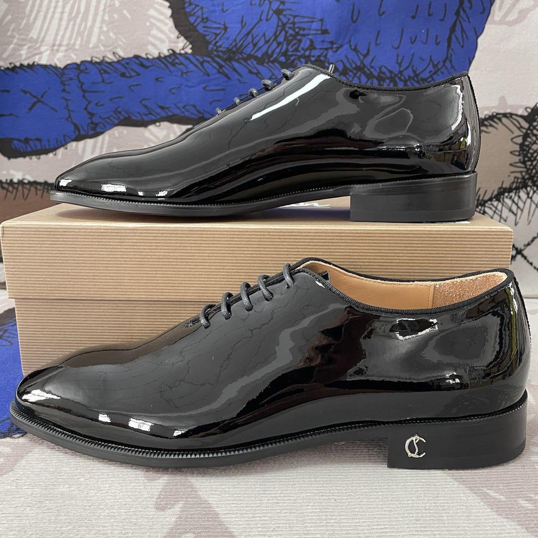 Christian Louboutin Corteo Lace-up shoes - Patent calf - Black - DesignerGu