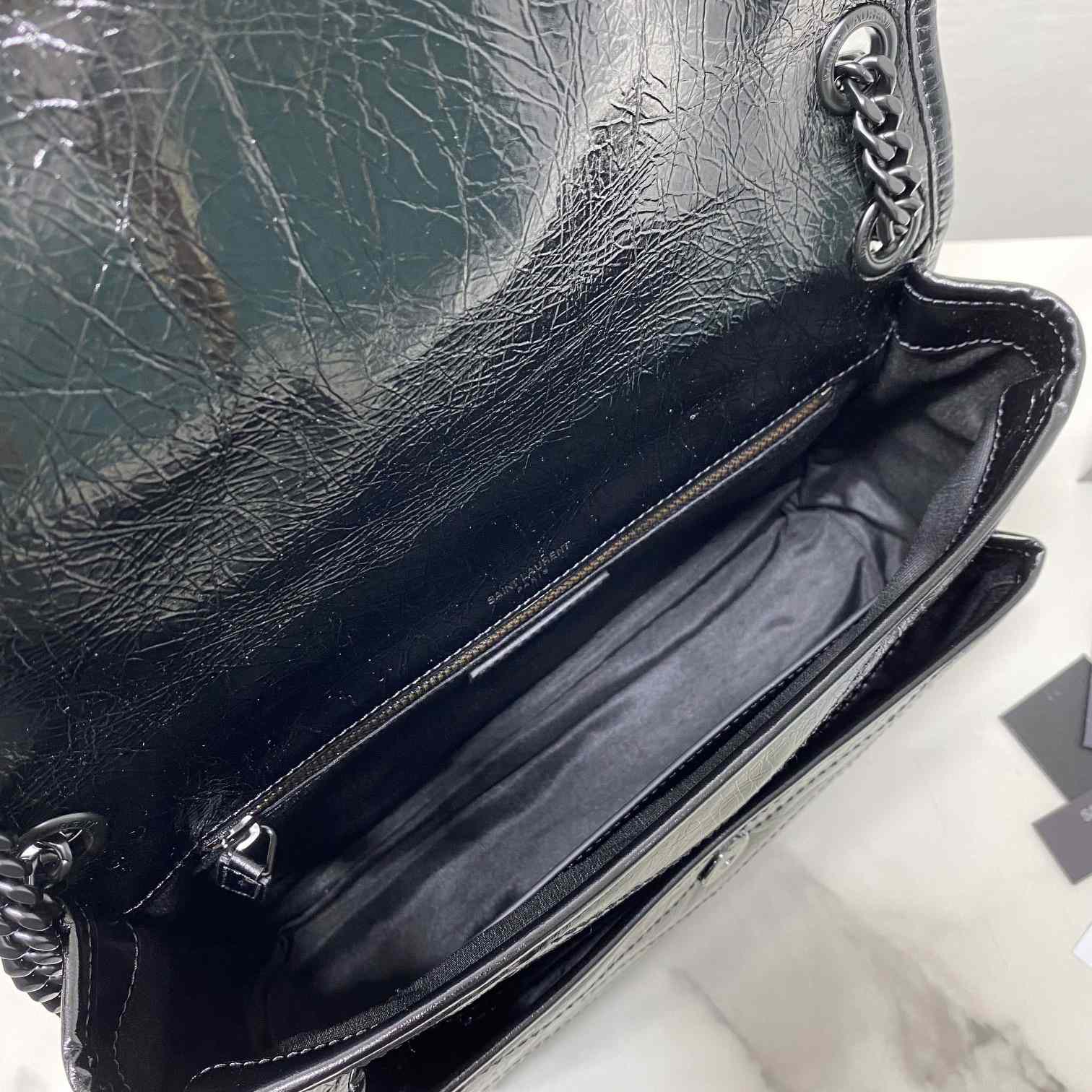 Saint Laurent Niki Medium Chain Bag In Crinkled Vintage Leather  - DesignerGu