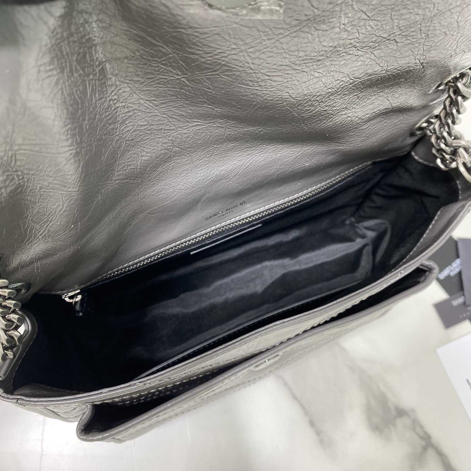 Saint Laurent Niki Medium Chain Bag In Crinkled Vintage Leather  - DesignerGu