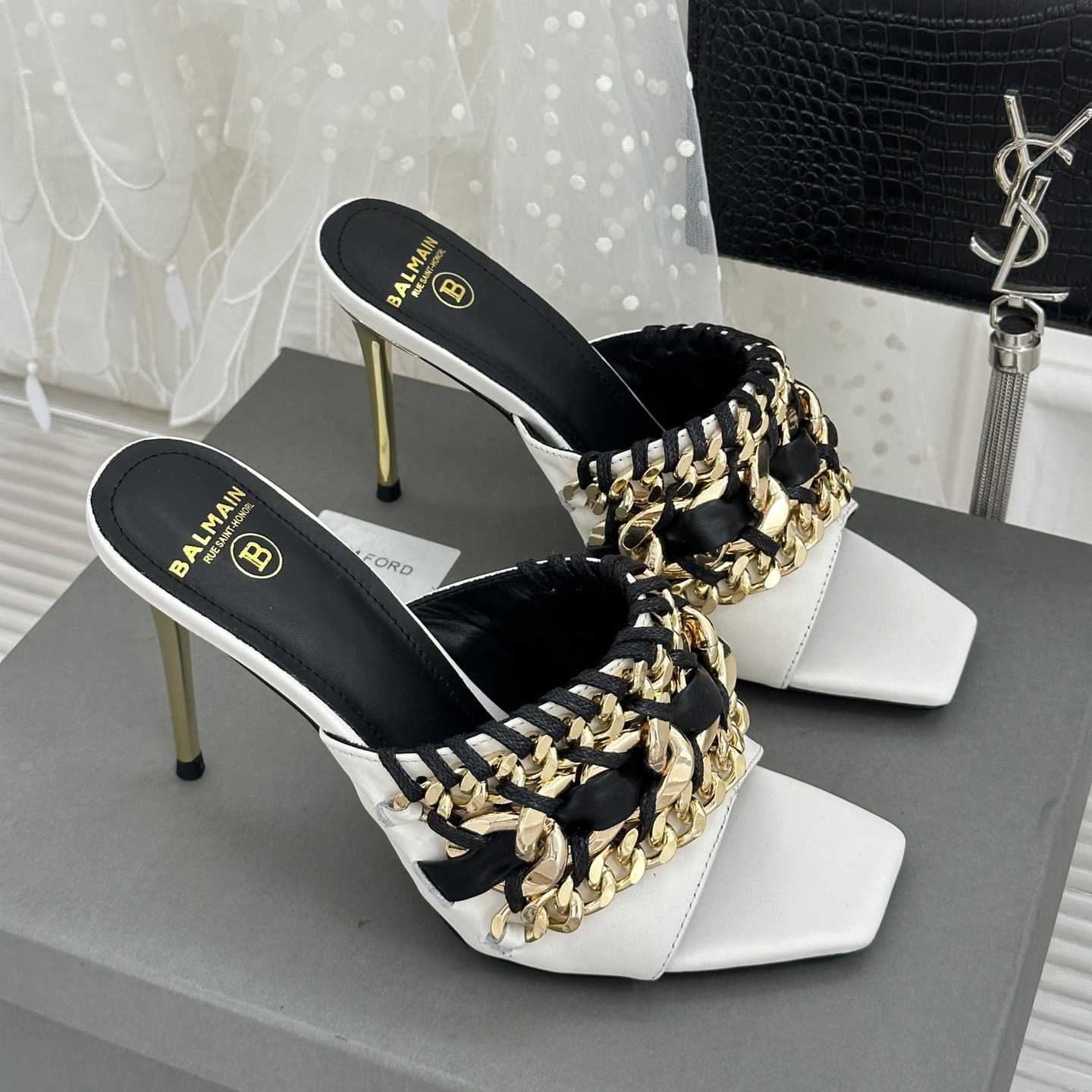 Balmain Chain-link Detail 110mm Pumps - 