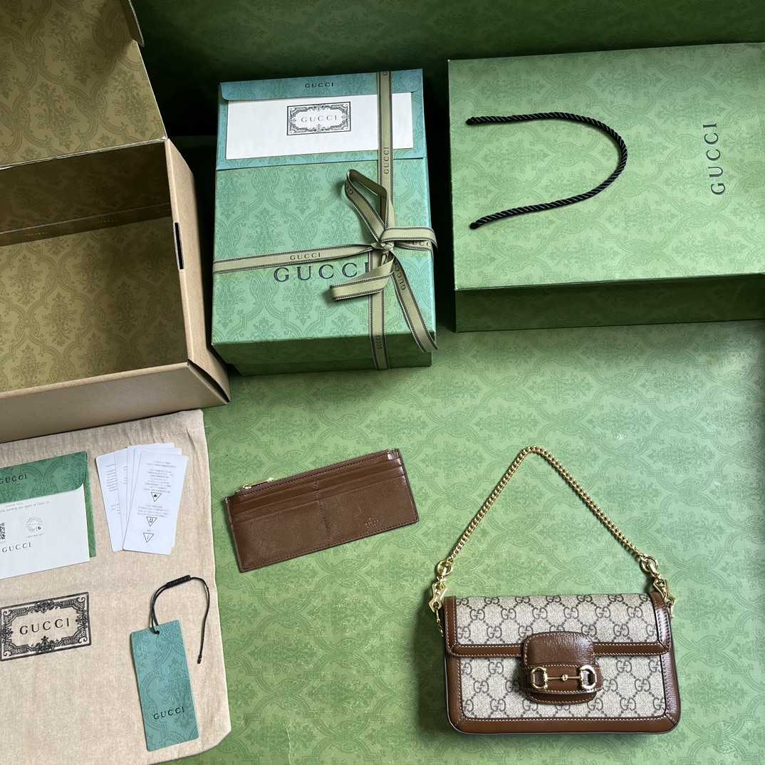 Gucci Horsebit 1955 Mini Bag (21.5x 12.5x 3cm) - 