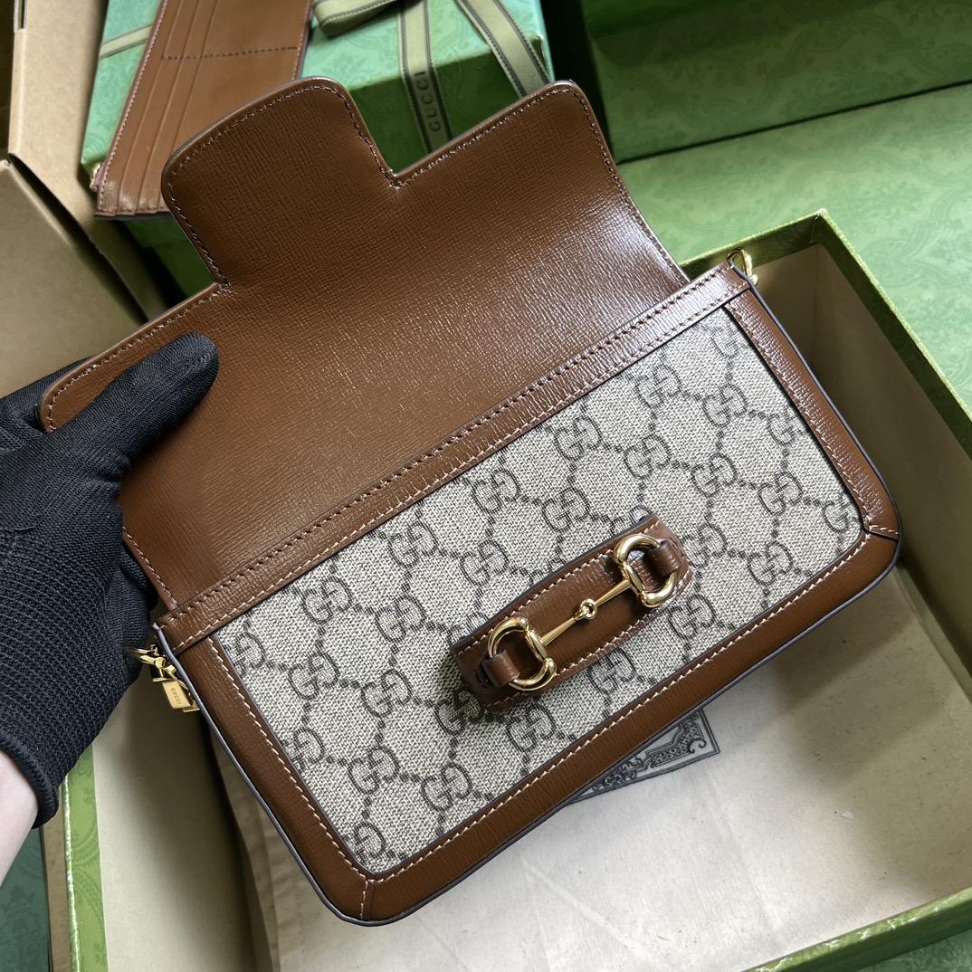 Gucci Horsebit 1955 Mini Bag (21.5x 12.5x 3cm) - 