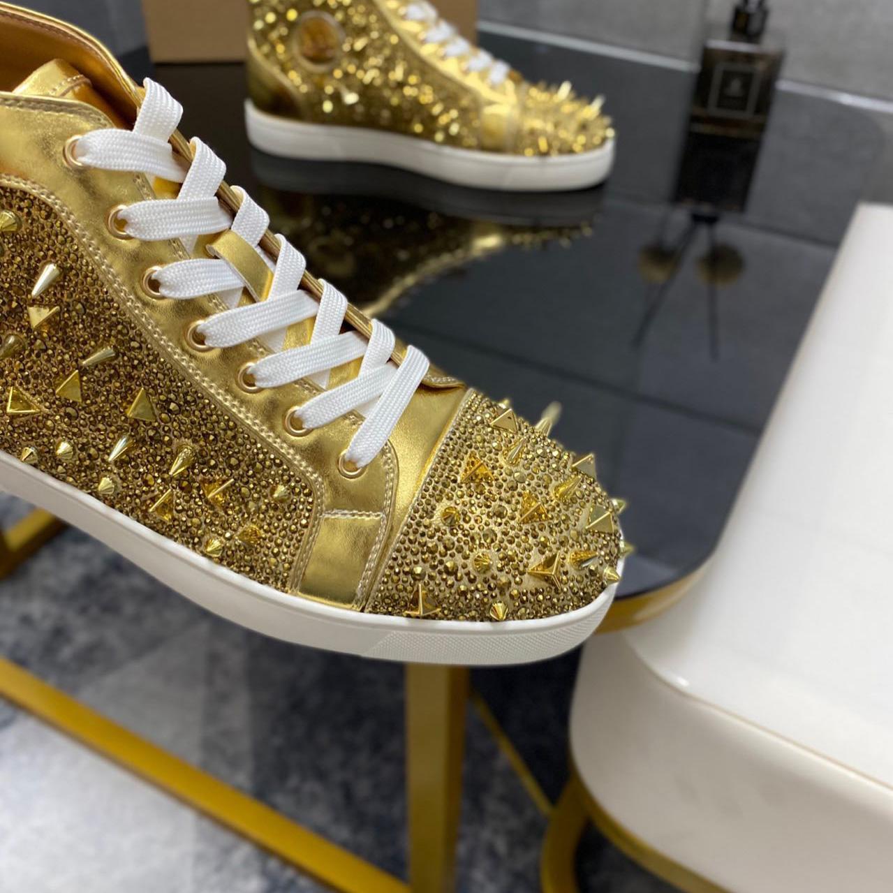 Christian Louboutin Full Diamond High-Top Sneakers - 