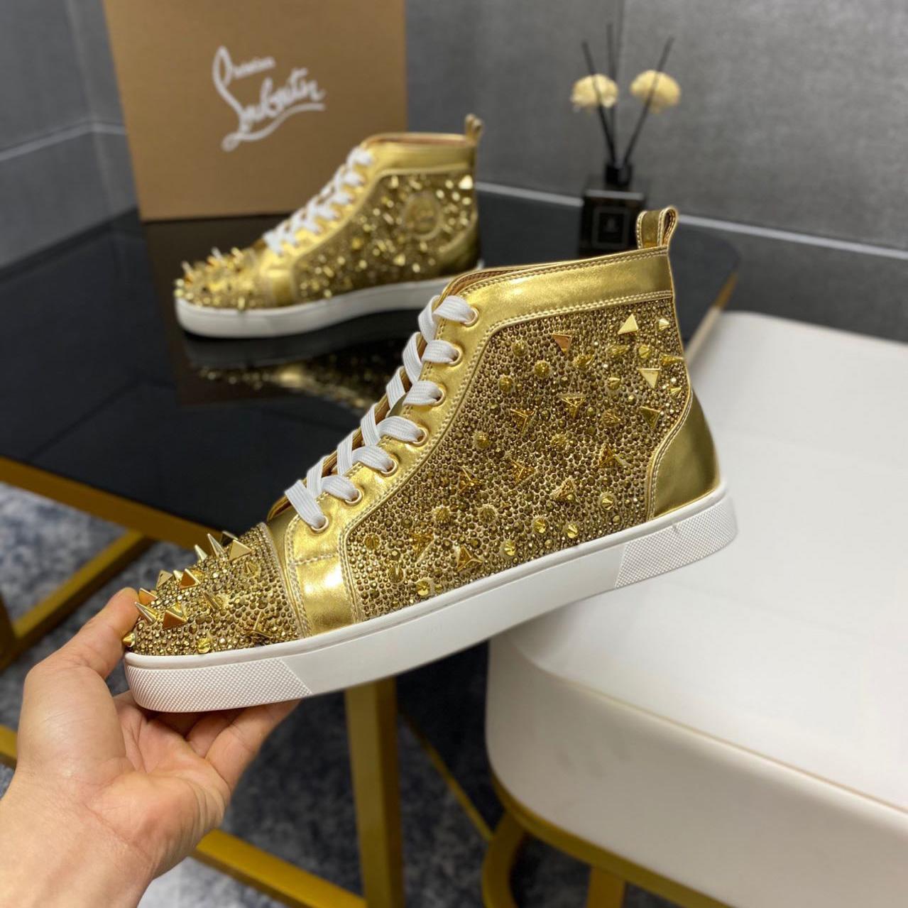 Christian Louboutin Full Diamond High-Top Sneakers - 