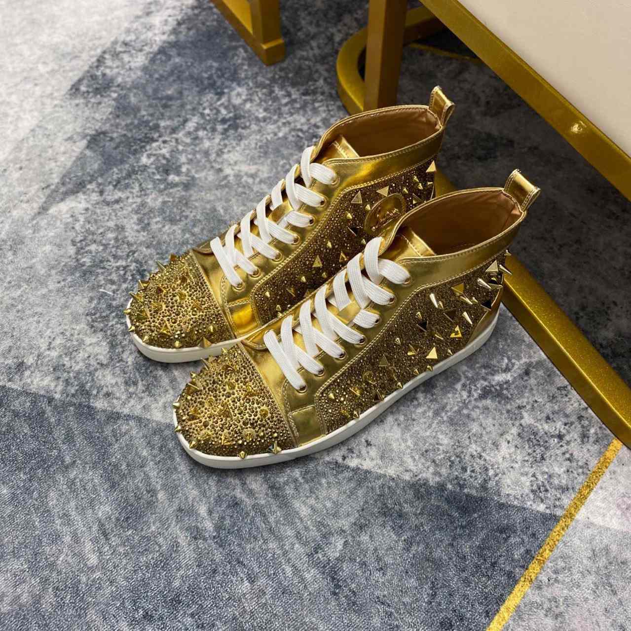 Christian Louboutin Full Diamond High-Top Sneakers - 
