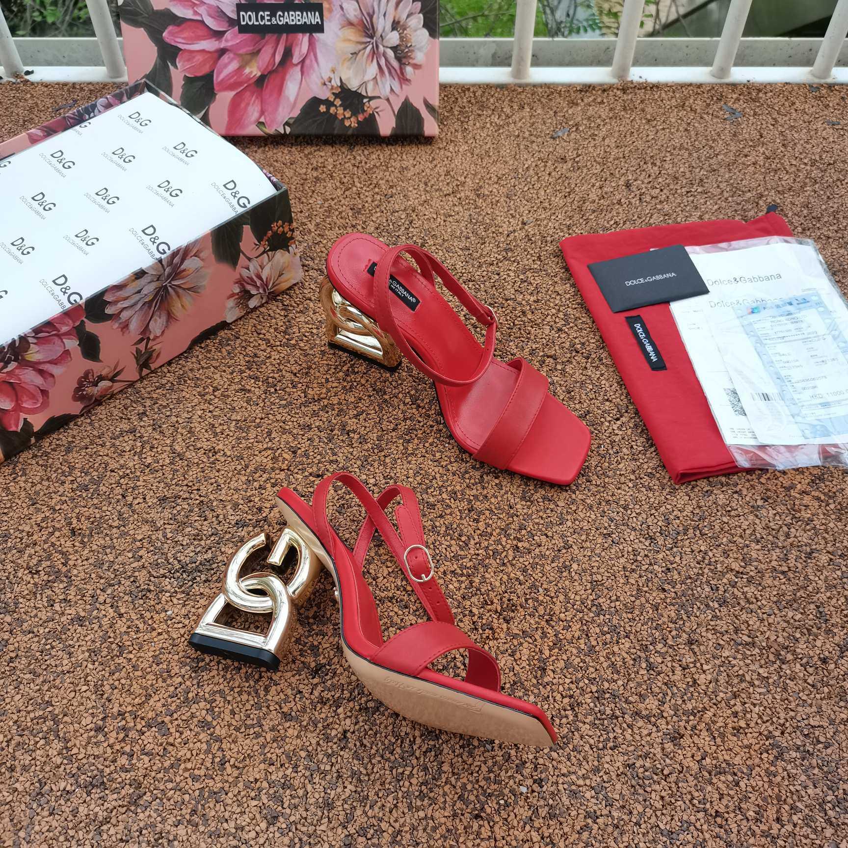 Dolce & Gabbana Keira DG Heel Sandals - DesignerGu