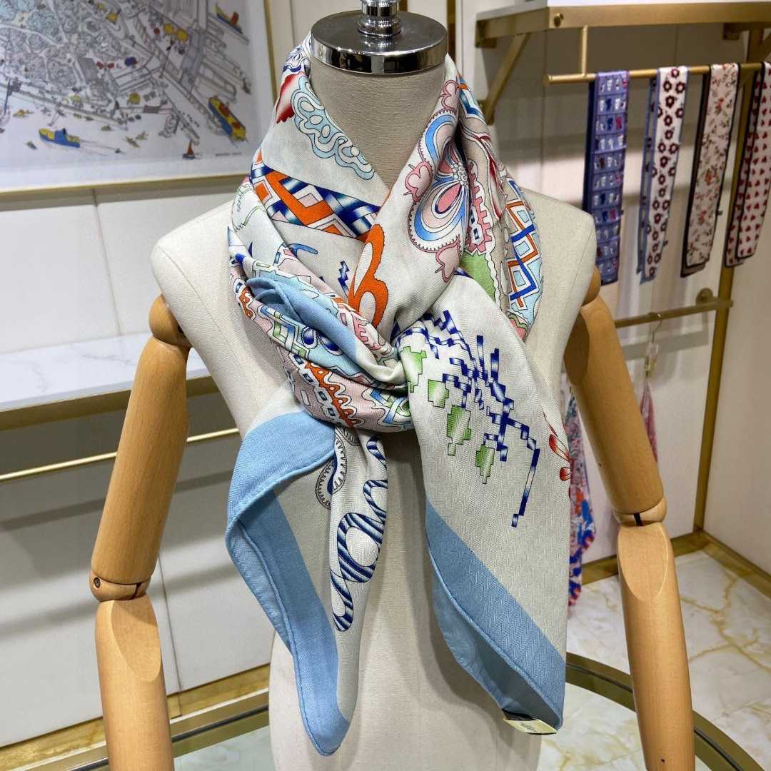 Hermes En Attendant Ulysse Shawl 140 - DesignerGu