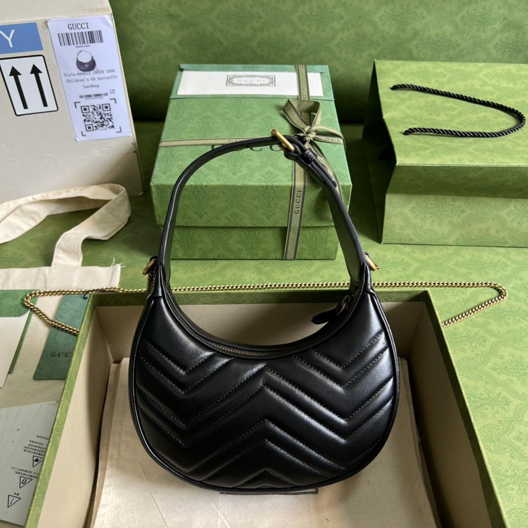 Gucci GG Marmont Half-Moon-Shaped Mini Bag(21.5-11-5cm) - 