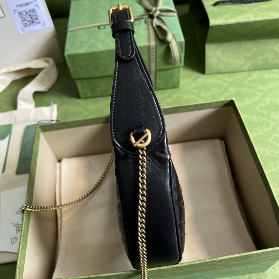 Gucci GG Marmont Half-Moon-Shaped Mini Bag(21.5-11-5cm) - 