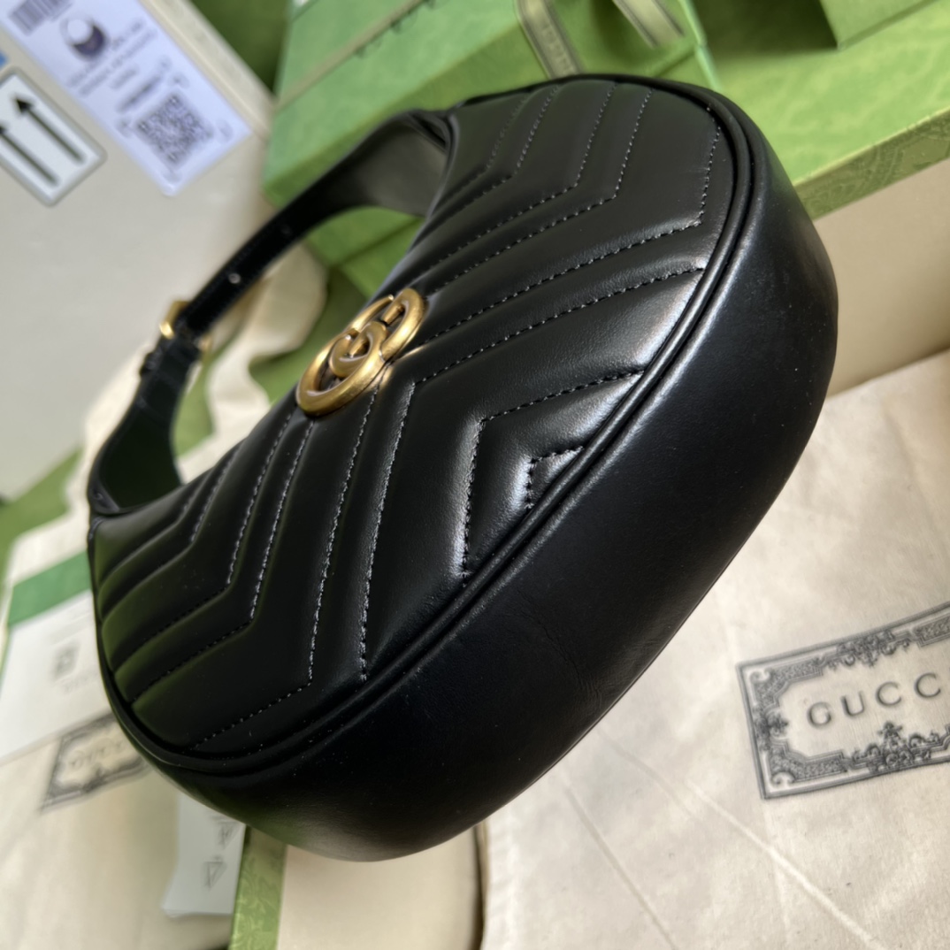 Gucci GG Marmont Half-Moon-Shaped Mini Bag(21.5-11-5cm) - 