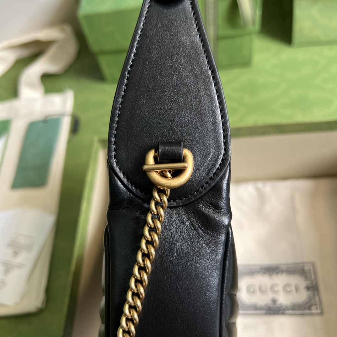 Gucci GG Marmont Half-Moon-Shaped Mini Bag(21.5-11-5cm) - 