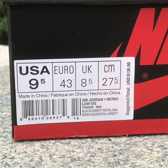 Air Jordan 1 Low OG “Royal” Sneaker     705329-004  - 