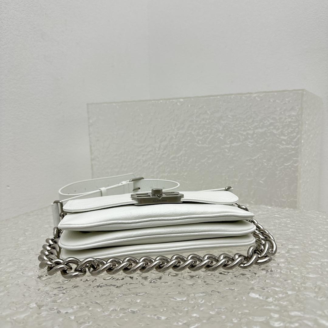 Balenciaga BB Soft Small Flap Bag In Optic White  - 