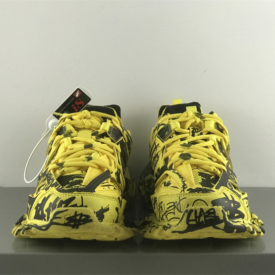 Balenciaga Track Graffiti Sneaker In Yellow - 