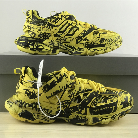 Balenciaga Track Graffiti Sneaker In Yellow - 