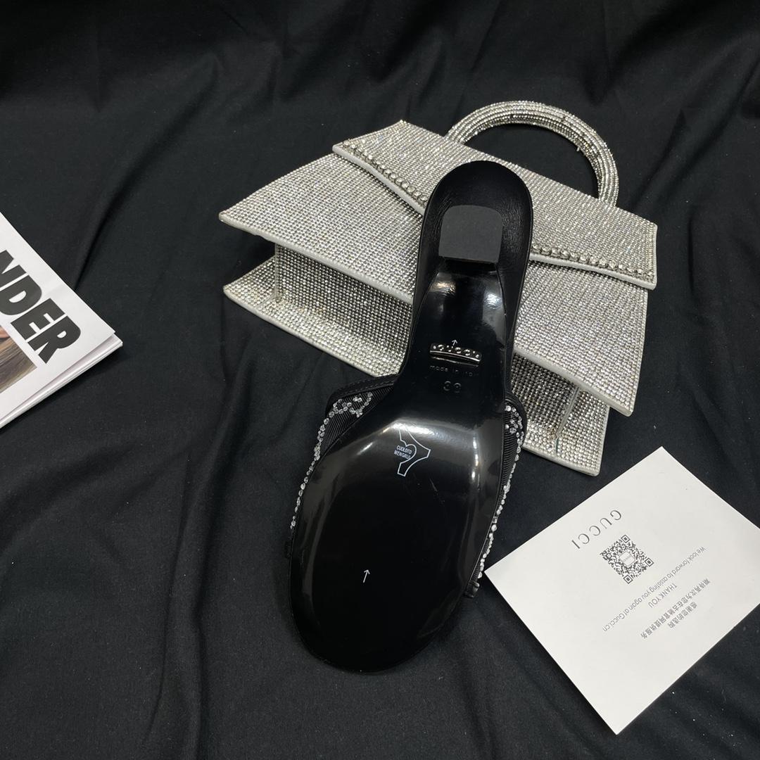 Gucci Women's GG Mid-heel Slide Sandal - DesignerGu