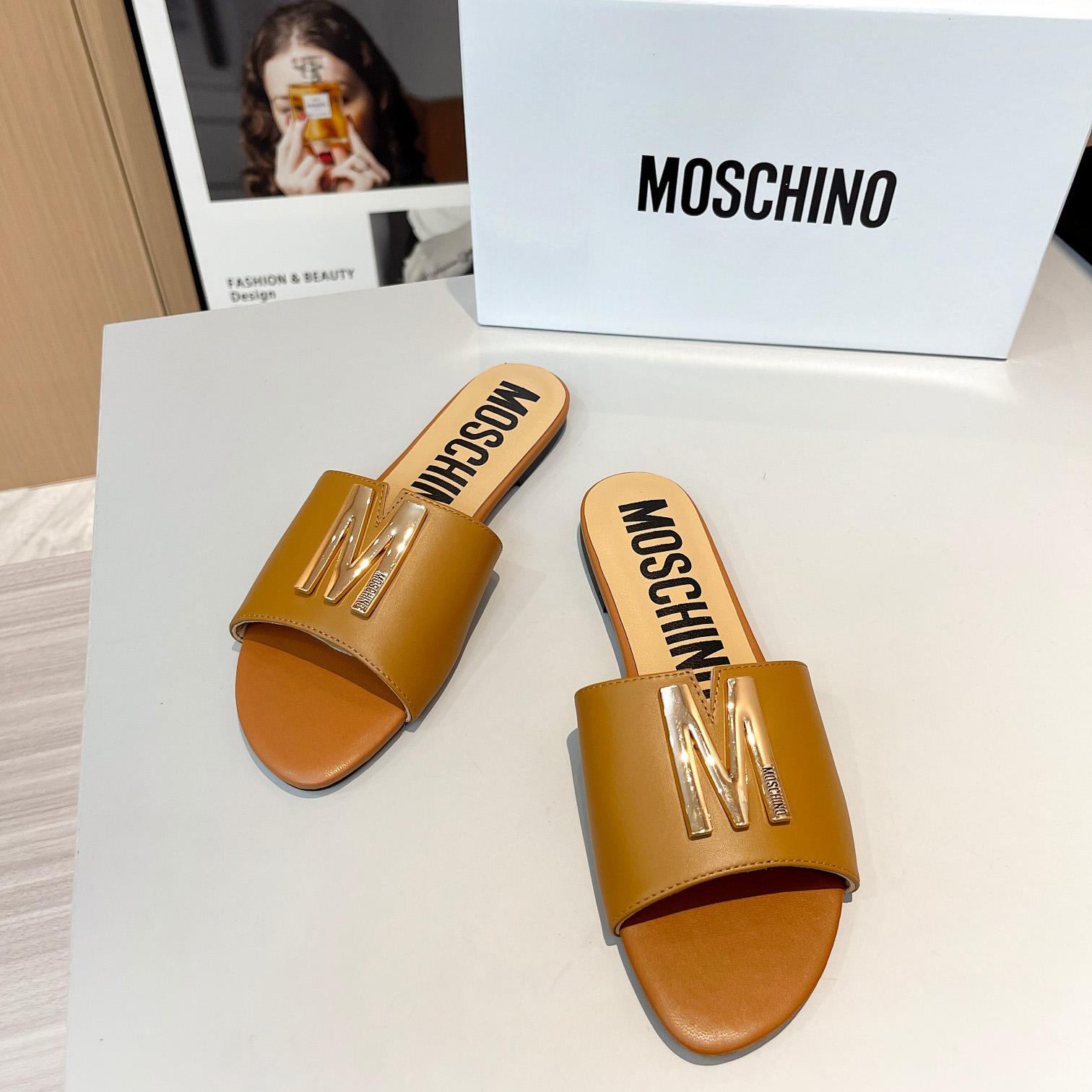 Moschino M Plaque Sandals - 