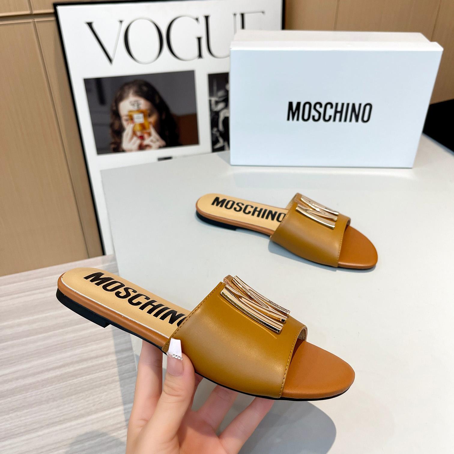 Moschino M Plaque Sandals - 
