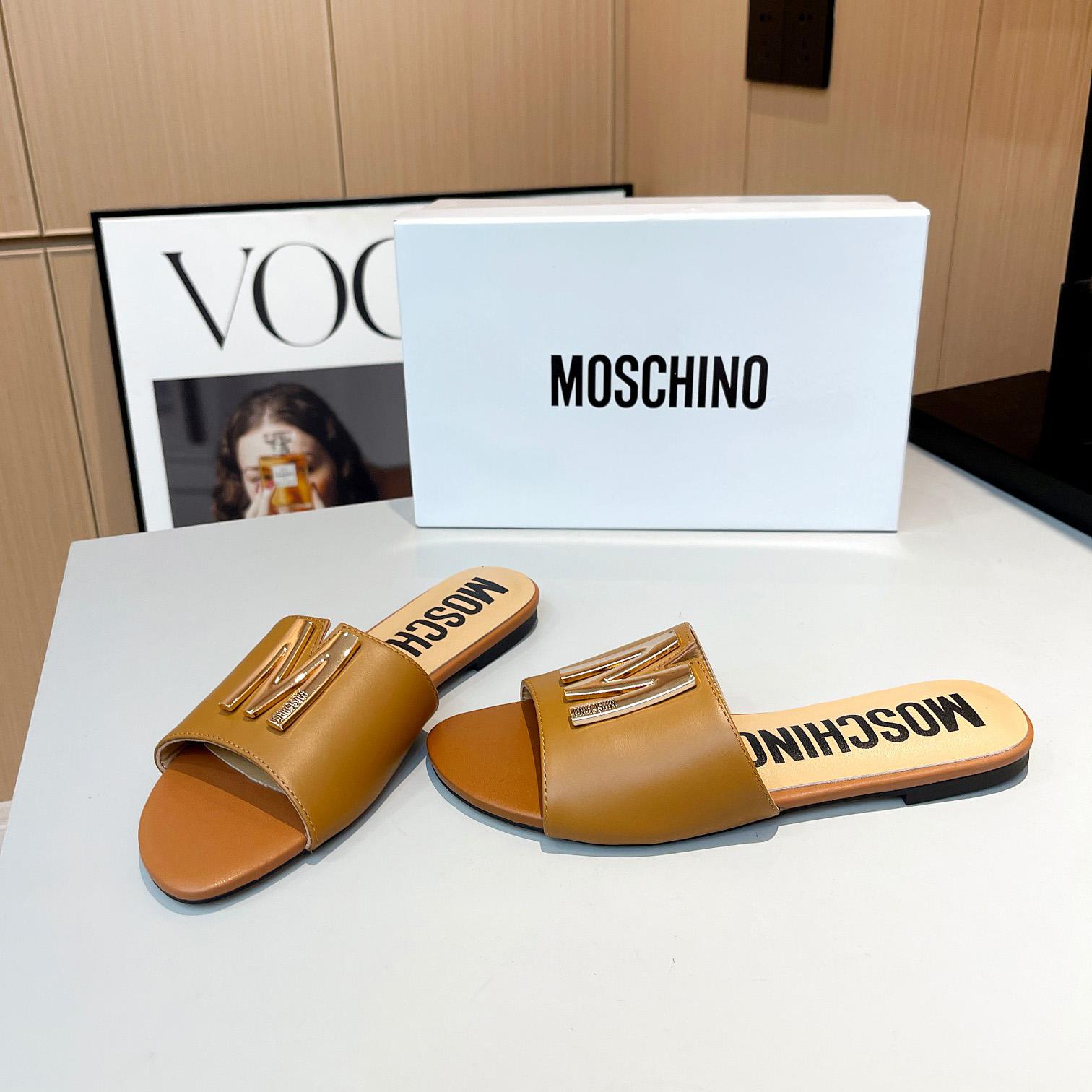 Moschino M Plaque Sandals - 