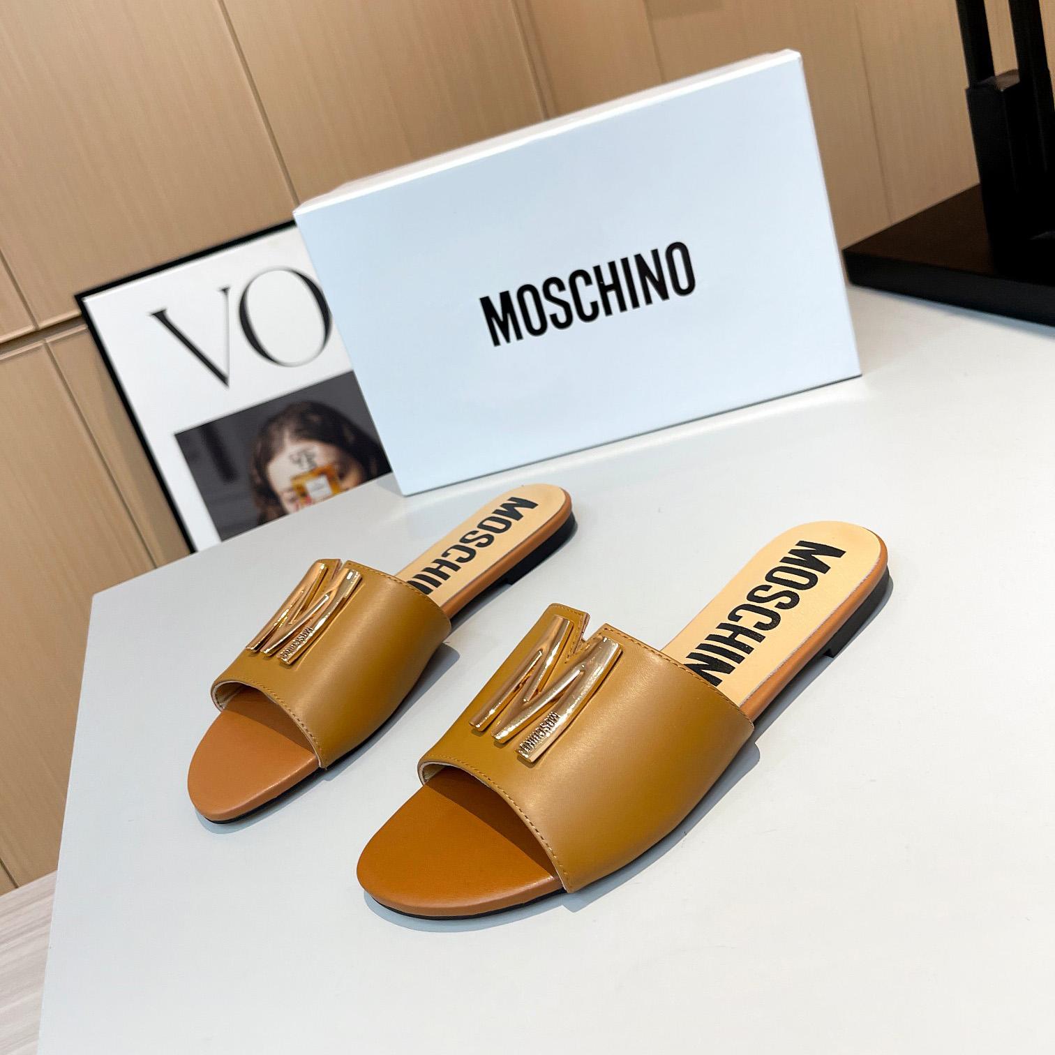 Moschino M Plaque Sandals - 