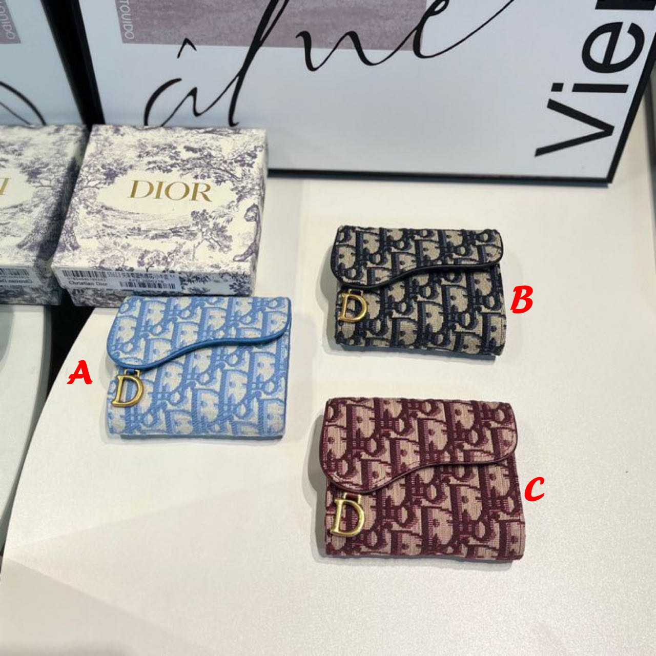 Dior  Saddle Lotus Wallet - DesignerGu