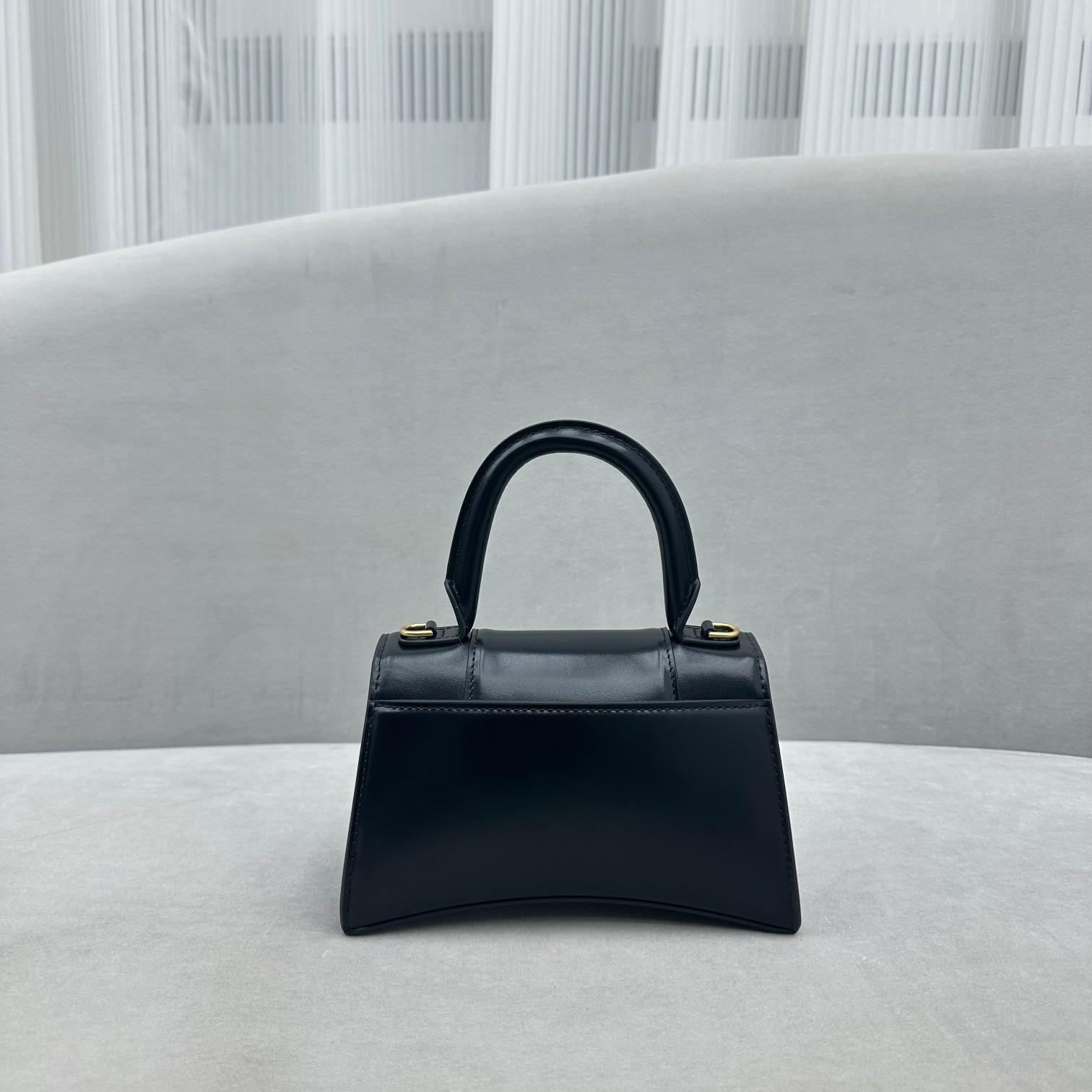Balenciaga Hourglass Small Handbag In Black (19x8x21cm) - 