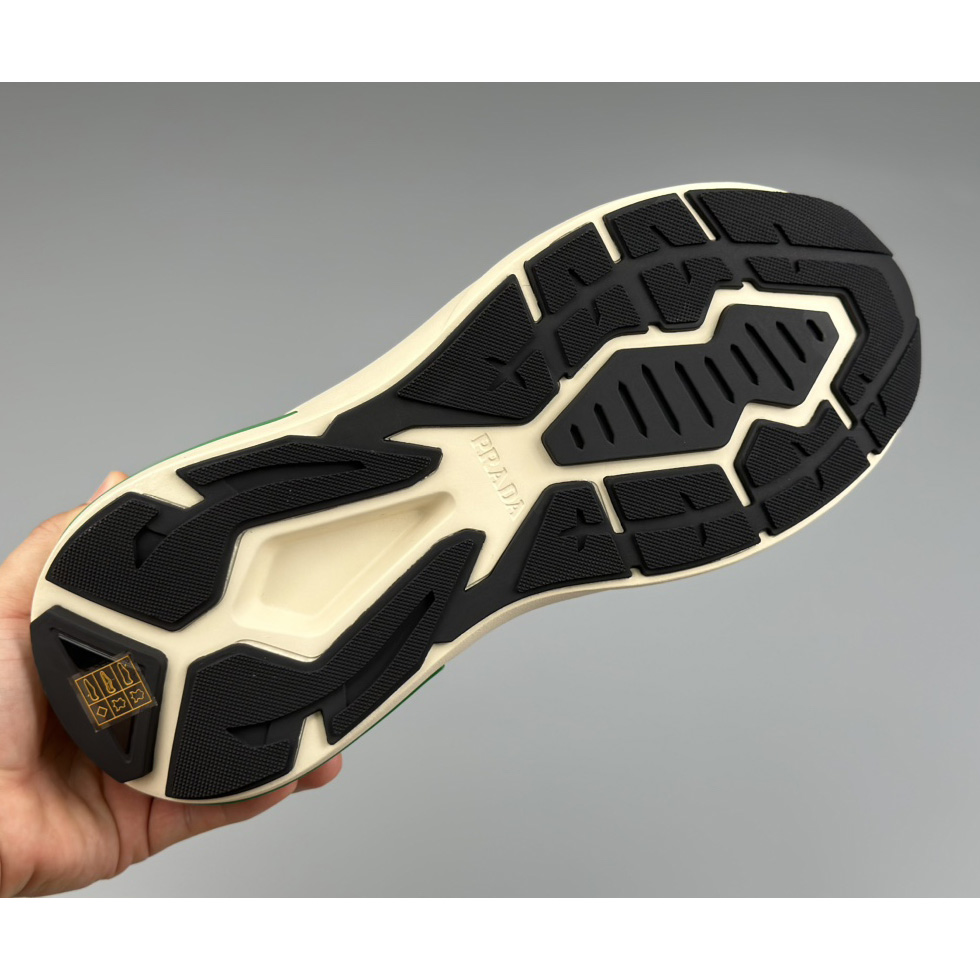 Prada Systeme Brushed Leather Sneakers With Bike Fabric And Suede  - DesignerGu