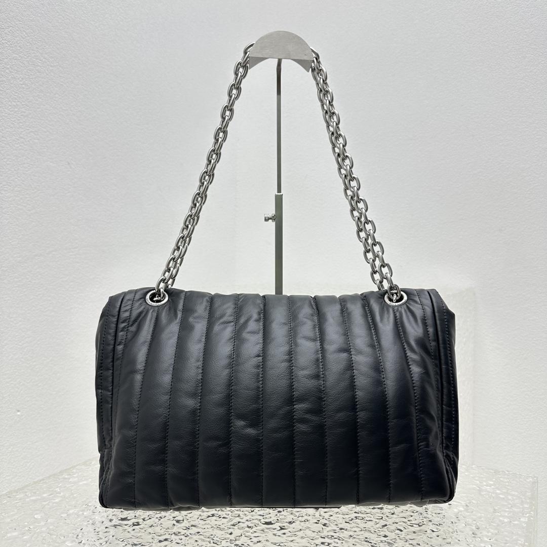 Balenciaga Monaco Large Chain Bag In Black (43.5x32x13cm) - 