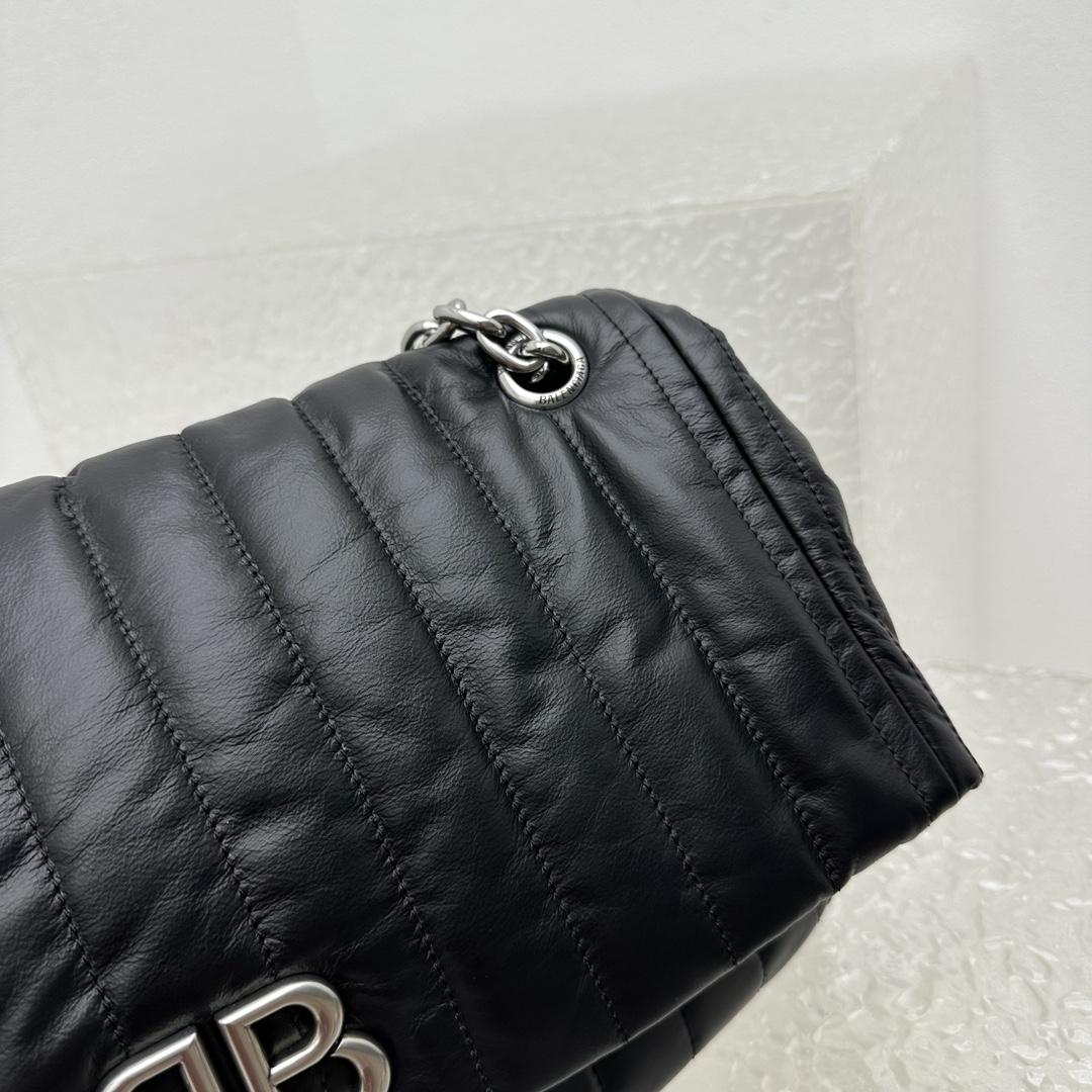 Balenciaga Monaco Large Chain Bag In Black (43.5x32x13cm) - 
