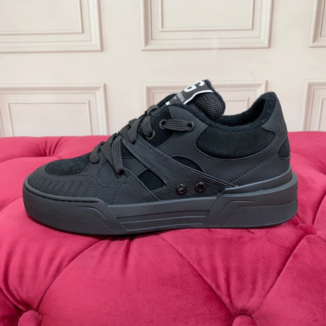 Dolce & Gabbana Mixed-material New Roma Sneakers - 