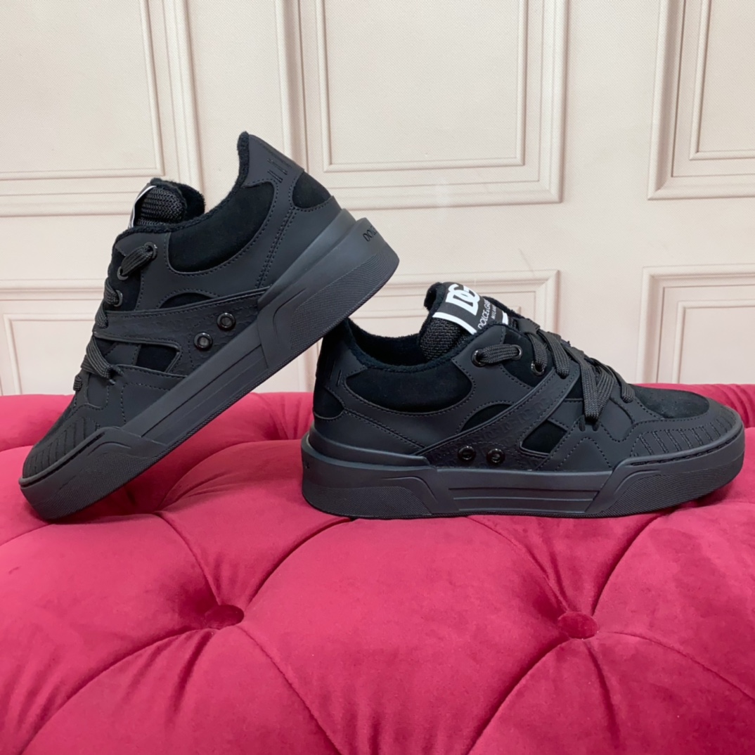 Dolce & Gabbana Mixed-material New Roma Sneakers - 
