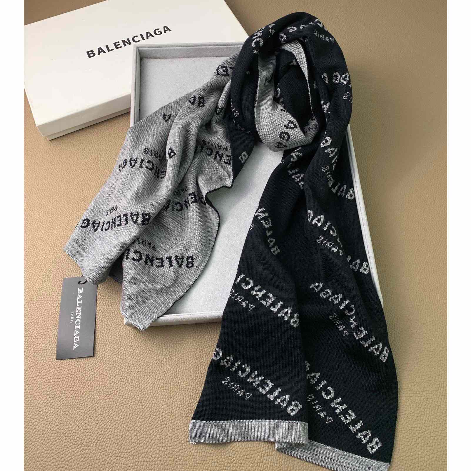 Balenciaga Allover Logo Scarf - 