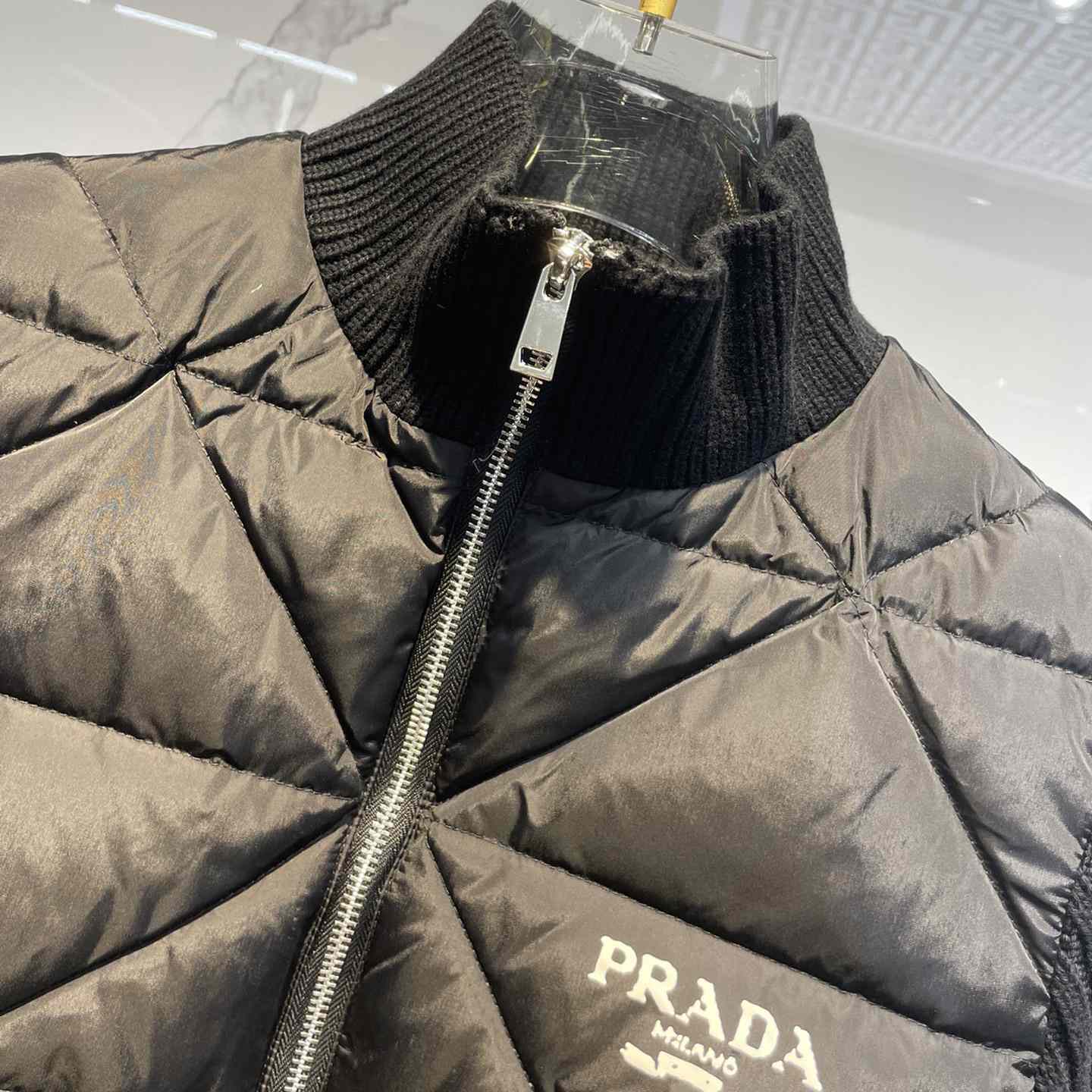 Prada Quilted Re-Nylon And Cashmere Jacket - 