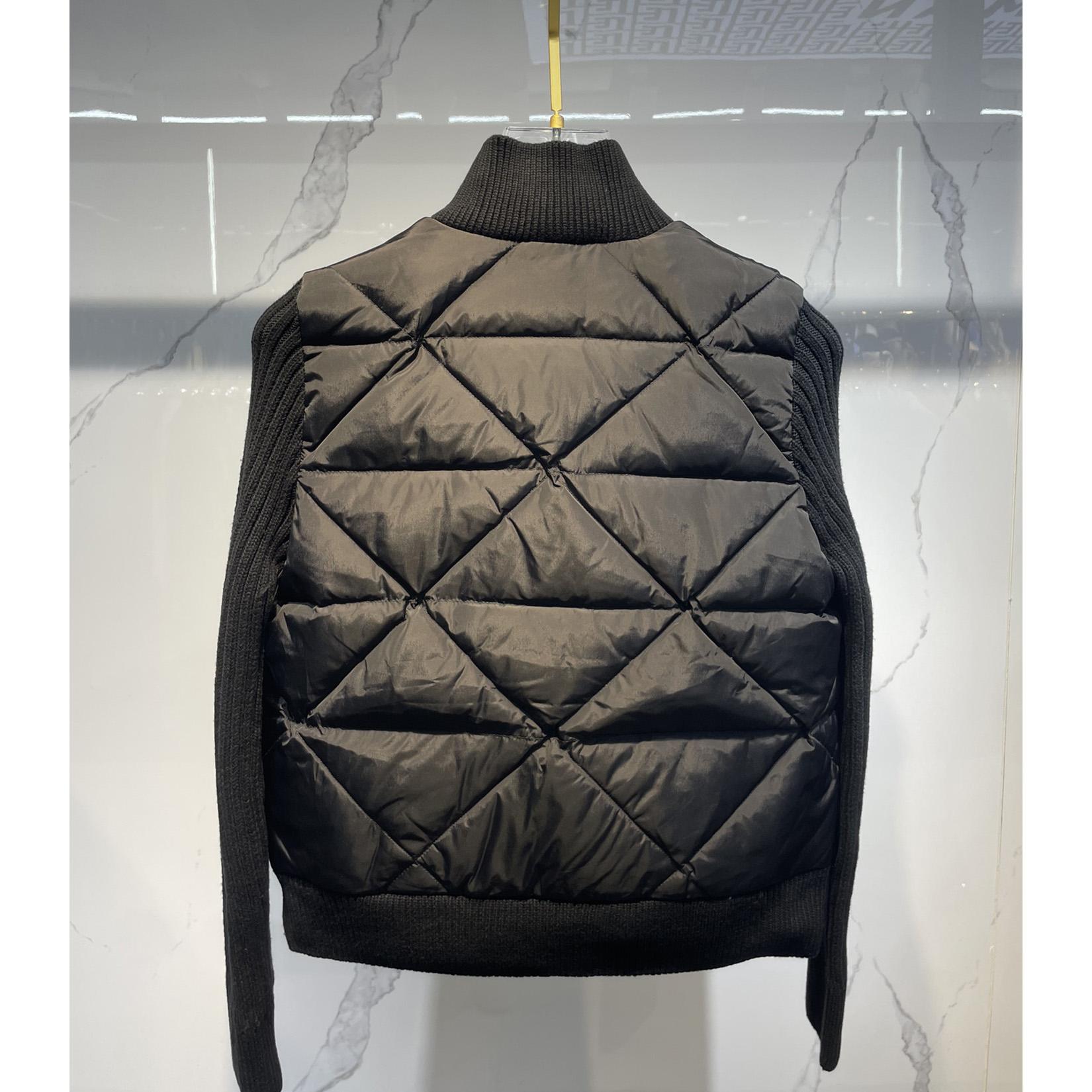 Prada Quilted Re-Nylon And Cashmere Jacket - 