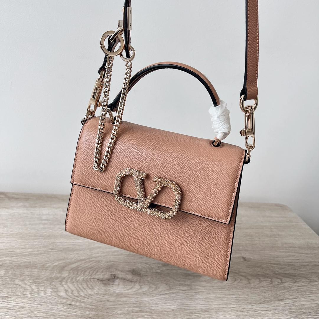 Valenti Small VSLING Handbag With Jewel Embroidery - DesignerGu