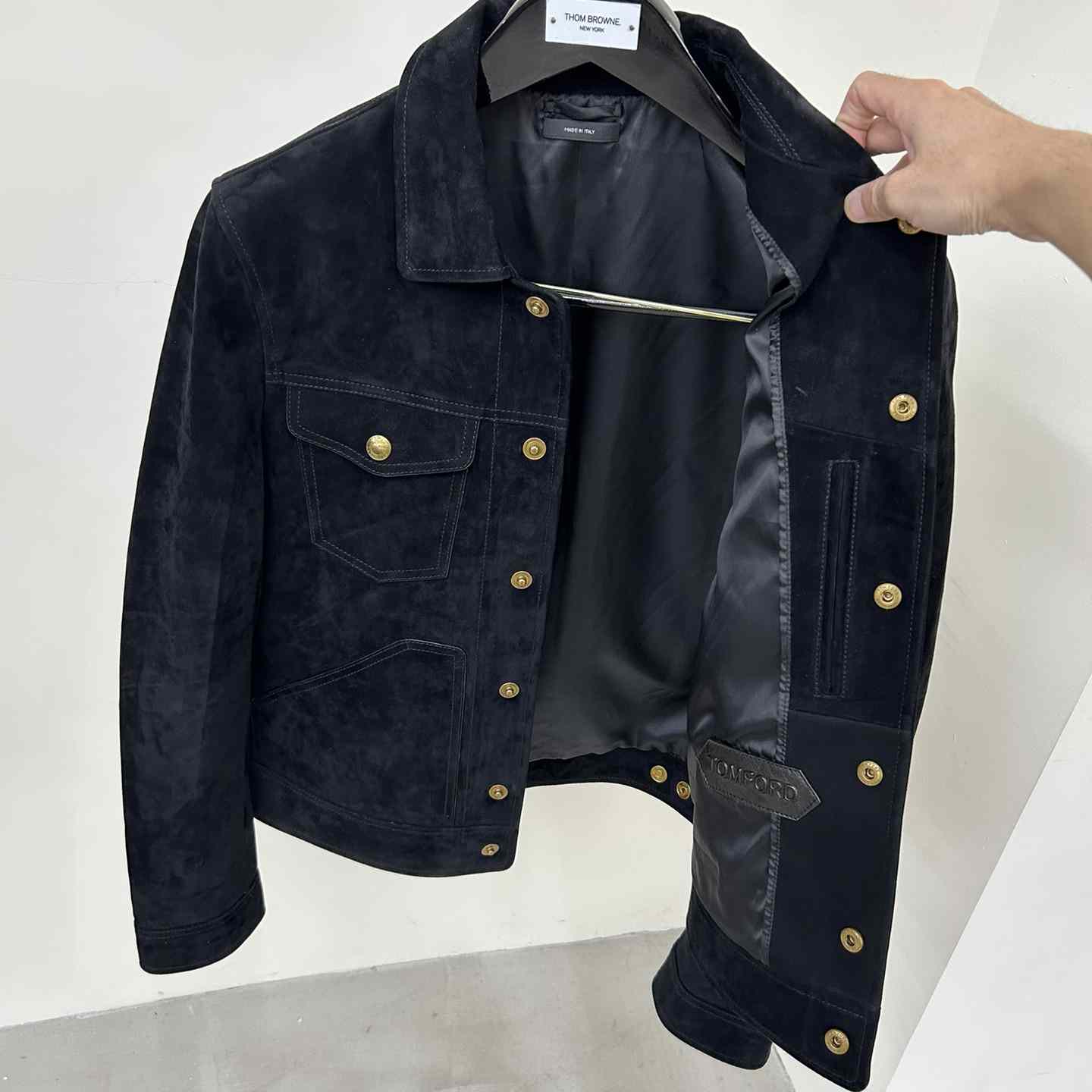 Tom Ford Cashmere Suede Shearling Trucker - DesignerGu