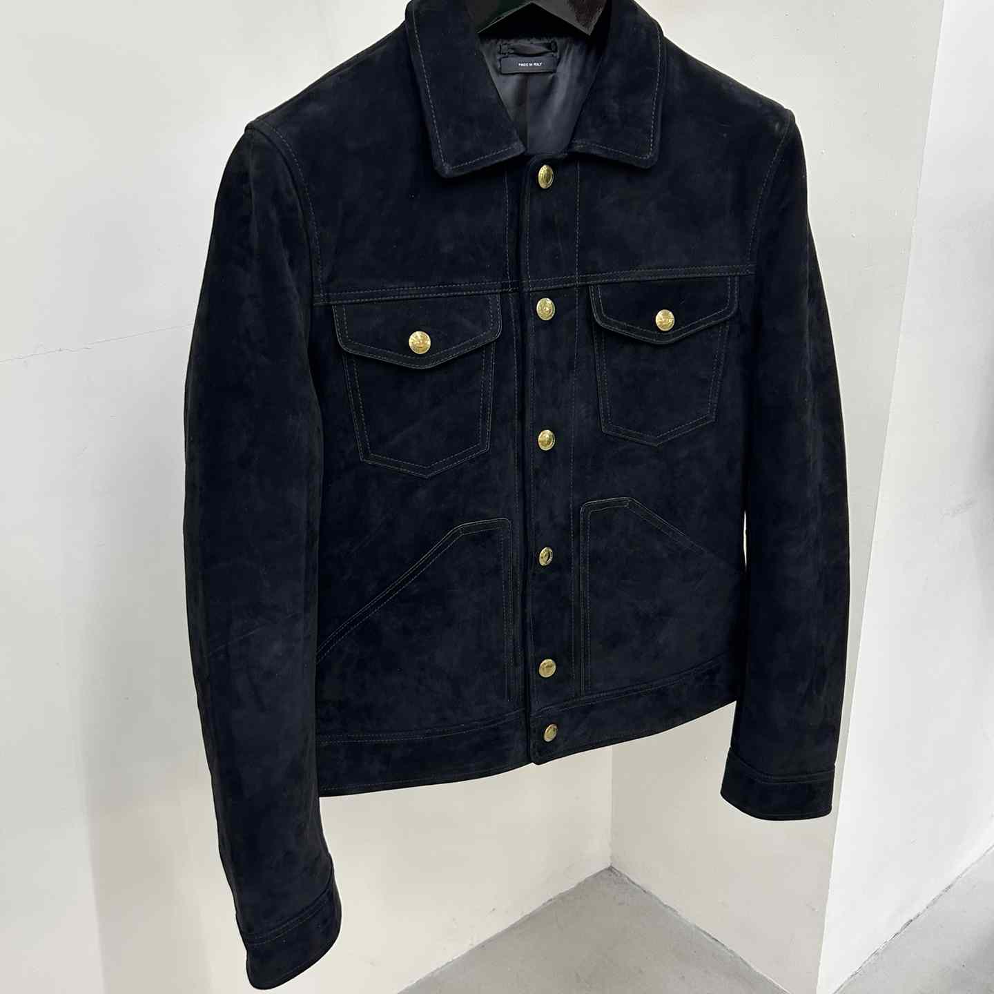 Tom Ford Cashmere Suede Shearling Trucker - DesignerGu