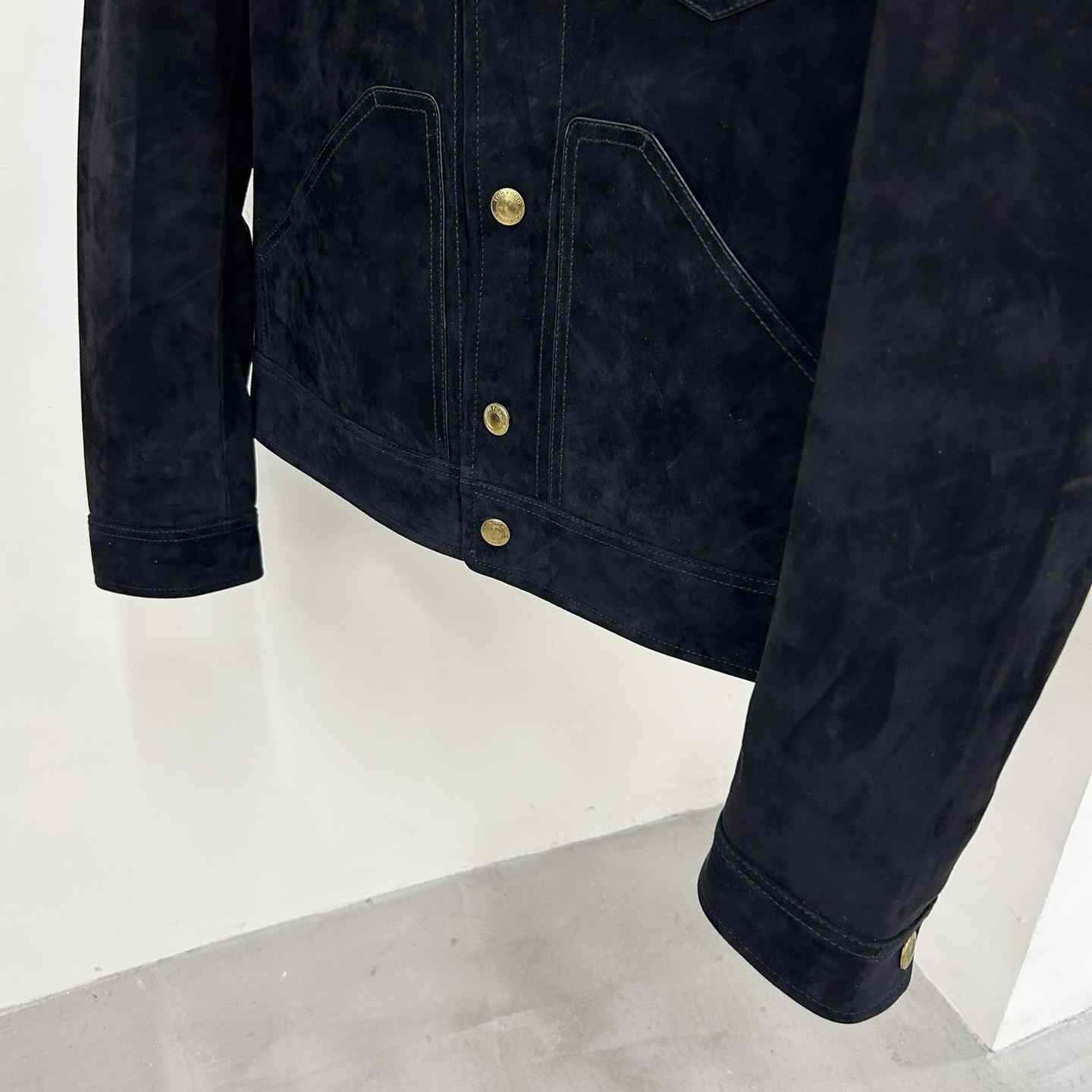 Tom Ford Cashmere Suede Shearling Trucker - DesignerGu